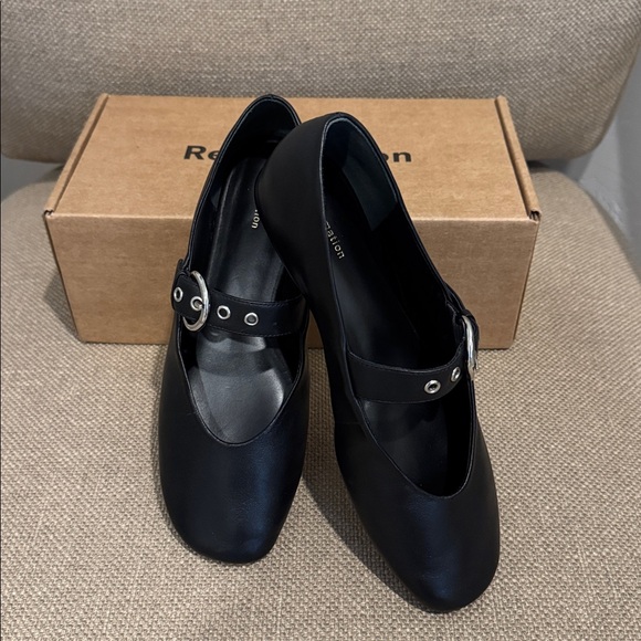 NWT Reformation, Bethany, ballet flats, size 8, black - Picture 1 of 7